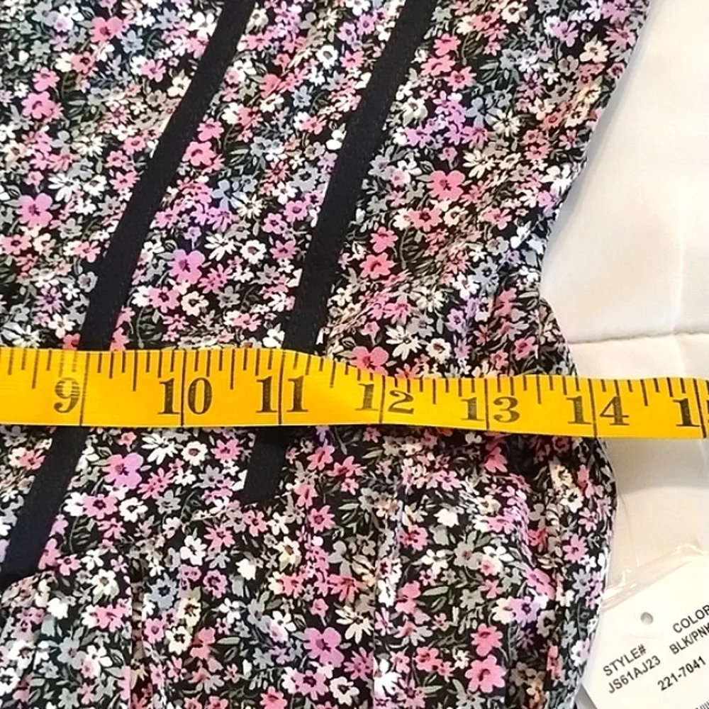 B. Smart Junior Floral Black and Pink Women's Dress, Size: 7, NWT